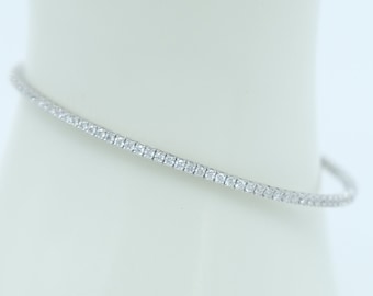 Tennis Armband, Gold Tennis Armband, zierliches Armband, Diamant Armband, Geschenk für sie, minimalistisches Armband