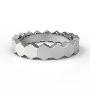 Sechseck Wabenring | Geometrischer Charme und Vielseitiger Stil