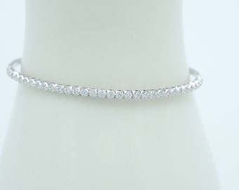 Tennis Armband, Gold Tennis Armband, zierliches Armband, Diamant Armband, Geschenk für sie, minimalistisches Armband