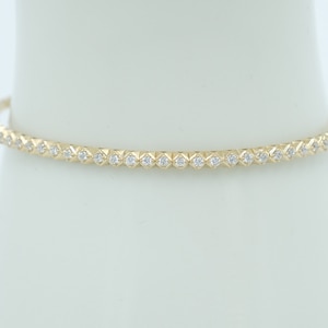 Tennis Armband, Gold Tennis Armband, zierliches Armband, Diamant Armband, Geschenk für sie, minimalistisches Armband