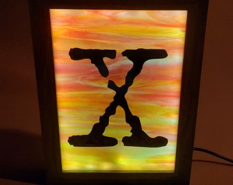 5x7 X Stained Glass Lightbox