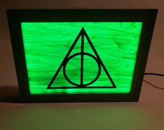 Deathly Hallows Stained Glass Lightbox
