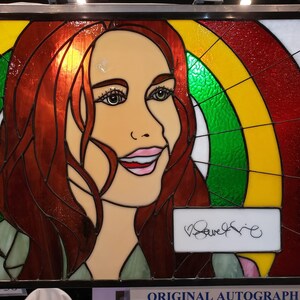 Jewel Staite ORIGINAL AUTOGRAPH Shiny Stained Glass Panel image 1