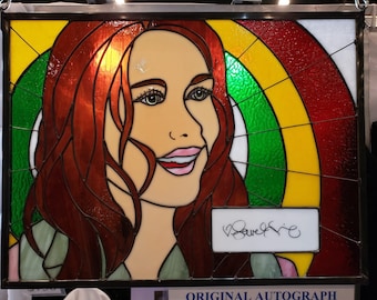 Jewel Staite ORIGINAL AUTOGRAPH "Shiny" Stained Glass Panel