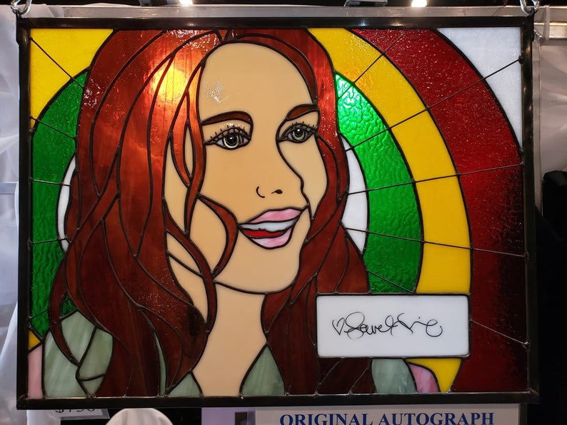 Jewel Staite ORIGINAL AUTOGRAPH Shiny Stained Glass Panel image 1