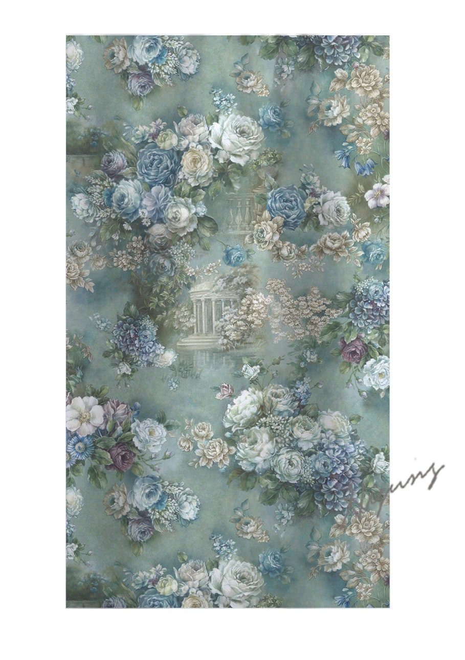 Charlotte Roseシャルロットの薔薇 名画のような手描きの柄麻混 Etsy