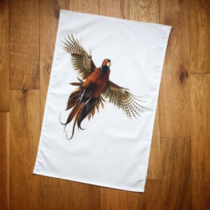 Flushed Pheasant Tea Towel | kitchen textiles | homeware | cotton tea towel | country kitchen