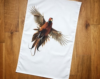 Flushed Pheasant Tea Towel | kitchen textiles | homeware | cotton tea towel | country kitchen