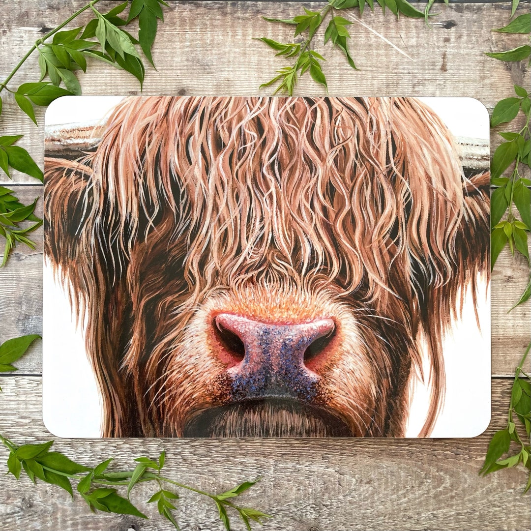 Highland Cow Tablemat Large Cow Placemat Highland Cow Etsy UK