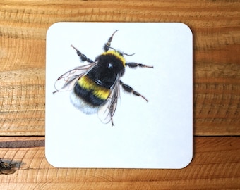 Bumblebee Coaster | Bee Coaster | Wildlife Coaster | Bee Homeware | Bee Tableware