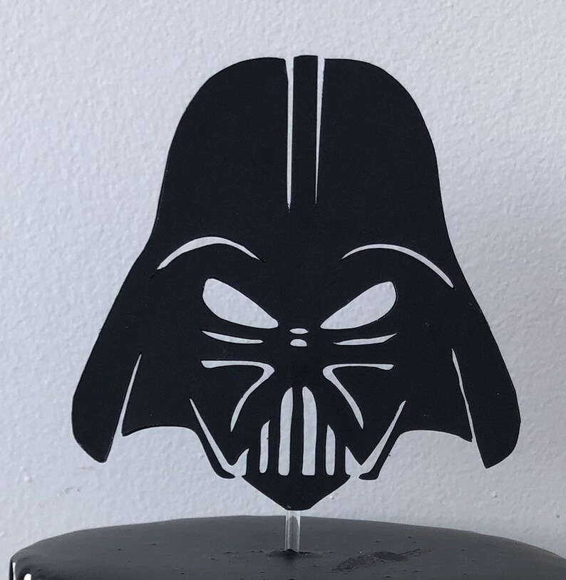 Darth Vader cake topper customizable size. Custom made from Etsy