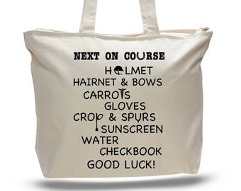 Rider's Canvas Tote Bag, Horseback Riding Gift