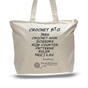 CROCHET BAG, Crocheting Bag, Yarn Tote, Gift for a Crocheter, Quilting Project Bag, Quilting Tote, Yarn Bag, Knitting Bag, Knitting Tote