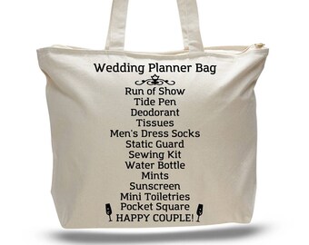 WEDDING PLANNER BAG, Wedding Planner Tote, Gift for Wedding Planner, Wedding Coordinator Bag, Wedding Planner Thank you, Wedding Day Bag