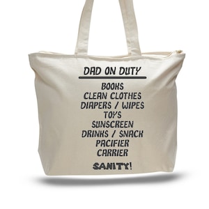 DAD Diaper Bag, Fathers Day Gift, Gift for Daddy, Dad Gift, Gift for Parents, Daddy Daycare Bag, Diaper Bag for Him, Diaper Bag for Dad