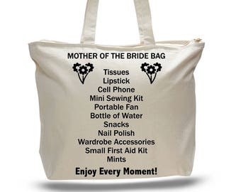 MOTHER of the BRIDE BAG - Bridal Party Gift, Bridal Gift, Mother of the Bride Gift, Wedding Party Gift, Mother of the Groom, Free Shipping
