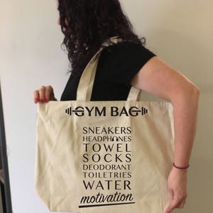 GYM BAG, Workout Bag, Unique Gym Bag, Workout Motivation Gift, Fitness Planner, Gym Clothes, Workout Gift, Personal Trainer Gift, Gym Women image 3