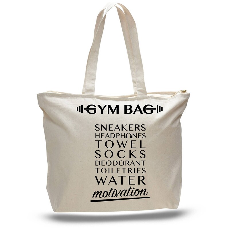 GYM BAG, Workout Bag, Unique Gym Bag, Workout Motivation Gift, Fitness Planner, Gym Clothes, Workout Gift, Personal Trainer Gift, Gym Women image 1