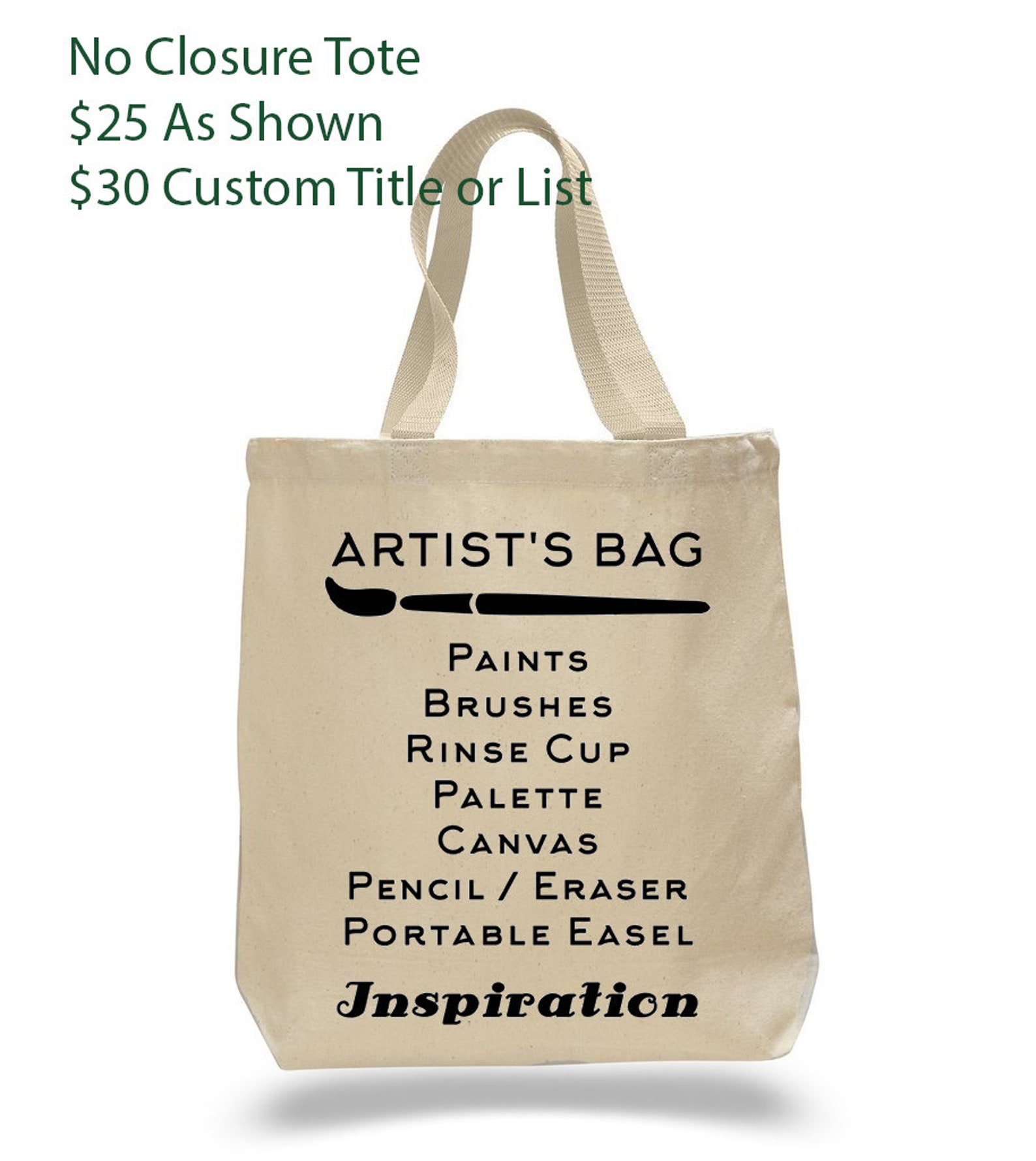 ARTIST TOTE BAG Painters Bag Painters Box Gift for a Etsy UK