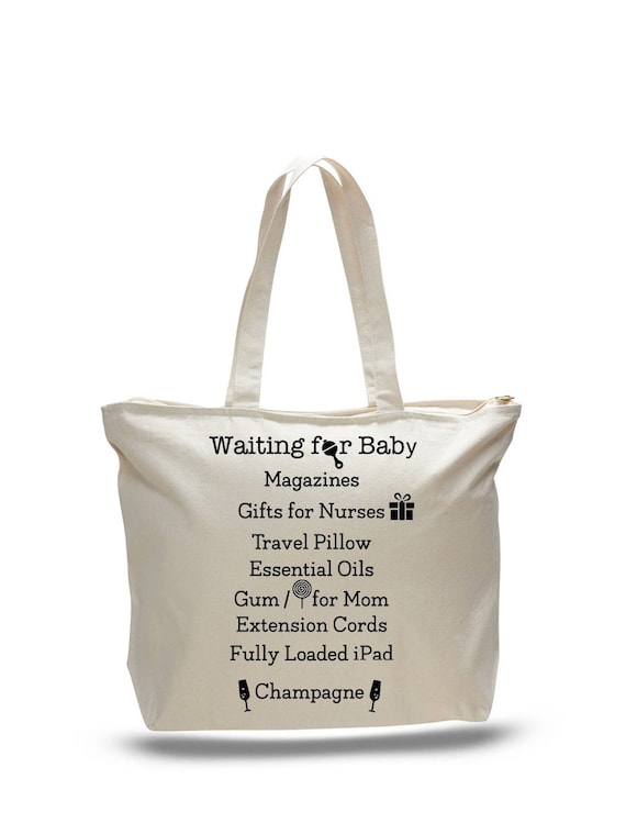 WAITING FOR BABY Bag New Mom Gift New Baby Gift Mom to Be 