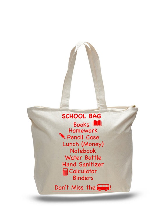 KIDS SCHOOL BAG Custom School Bag Back to School Bag Back to School Tote Back to School Gift School Tote Student Bag Student Tote Bag Etsy