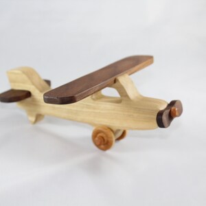 Wooden Cessna Skyhawk Airplane: Walnut, Poplar, and Maple Toy