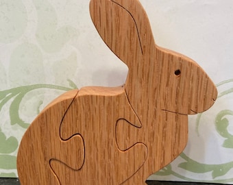 Eikenhouten konijnenpuzzel