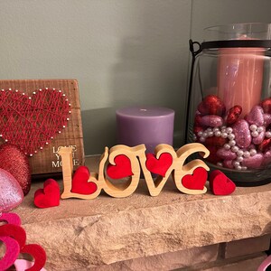 Wooden LOVE sign image 2