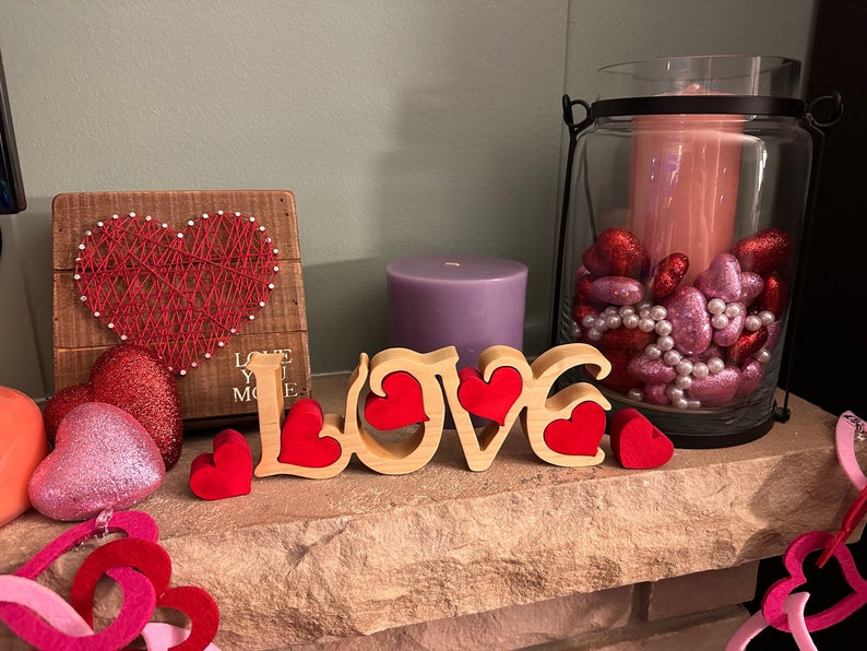 Wooden LOVE sign image 2