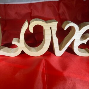 Wooden LOVE sign image 5