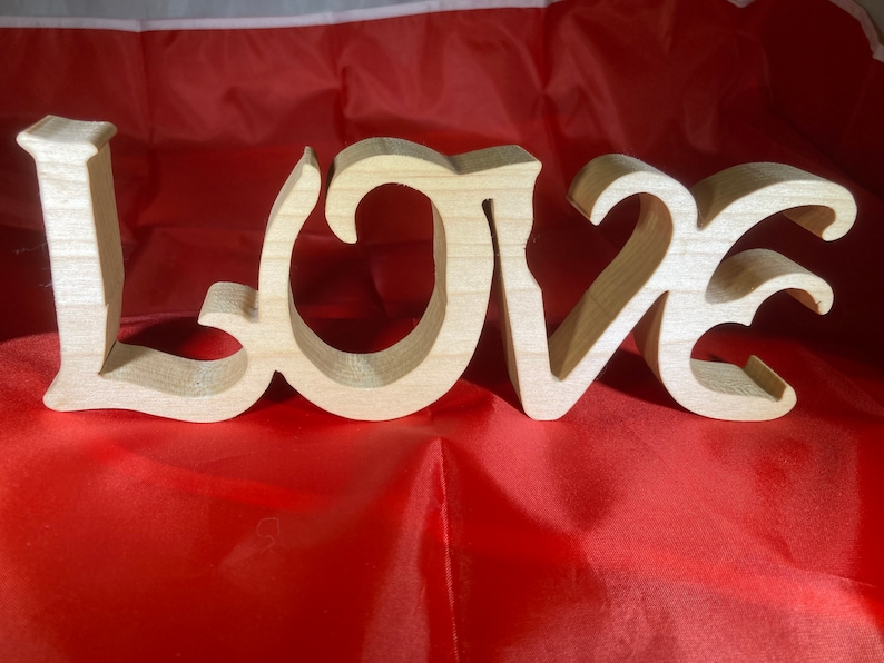 Wooden LOVE sign image 5