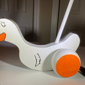 White Duck Push Toy