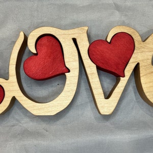 Wooden LOVE sign image 1