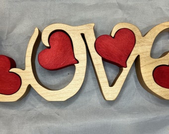 Wooden LOVE sign