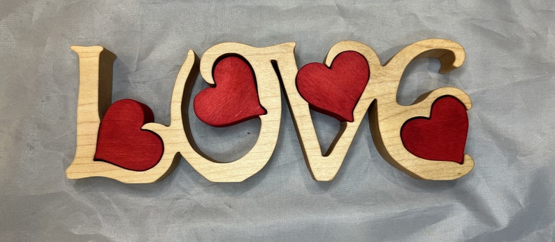 Wooden LOVE sign image 1