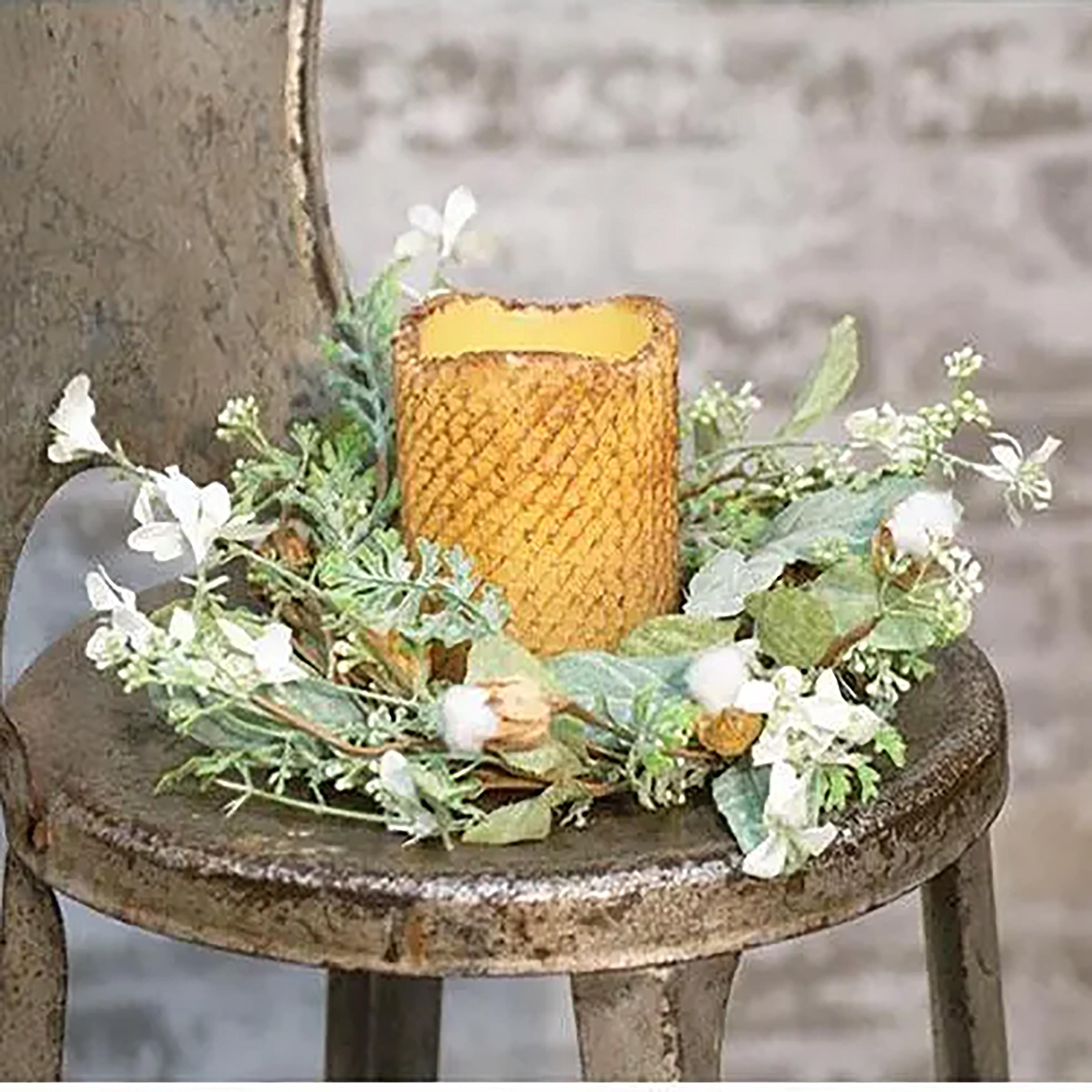 Everyday Faux Florals- Whisper Candle Ring/ Wreath