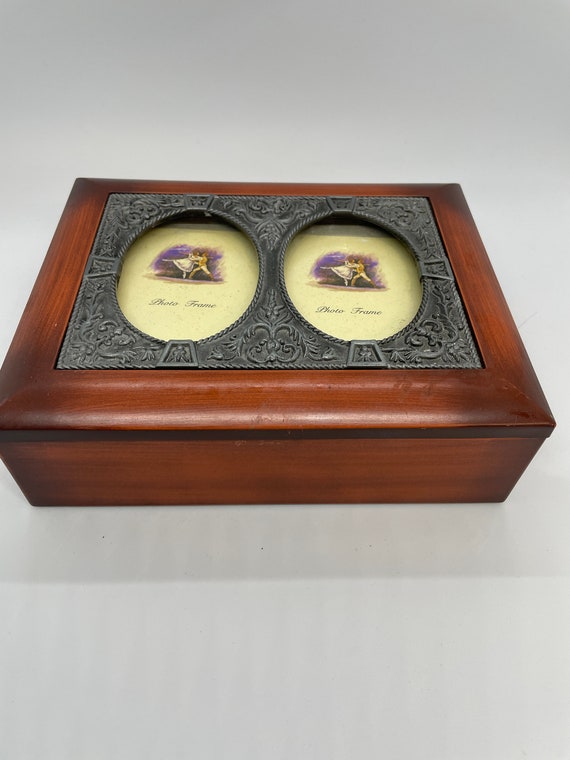 Antique Wood finished jewelry box - image 1