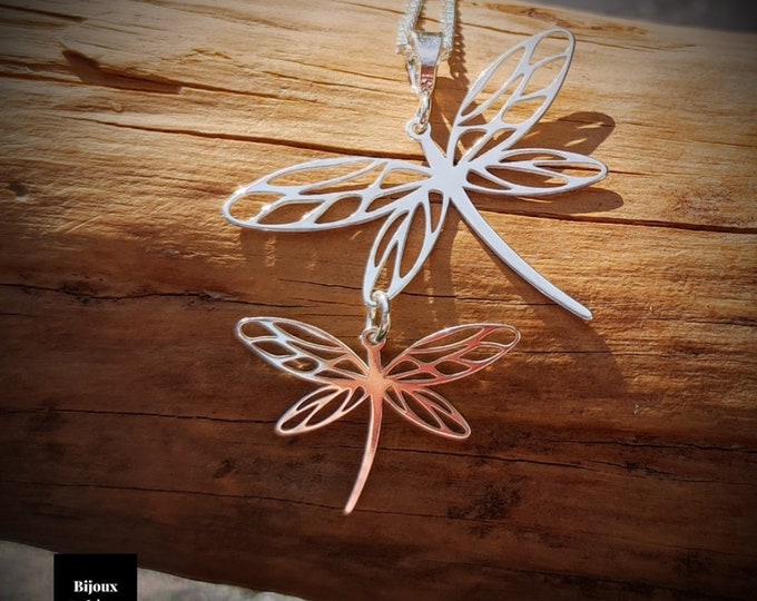 Featured listing image: 925 Silver Pendant Dragonfly Pattern - Dragonfly Jewelry For Women - Boho Jewelry