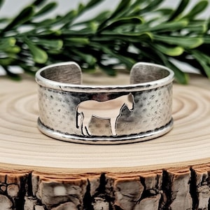Vintage Sterling Silver Horse Cuff Bracelet - Etsy