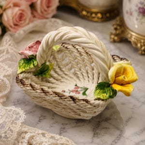 Ceramic Rose Basket - Etsy