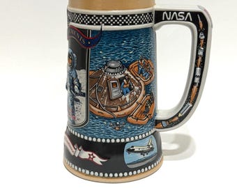 990 Miller High Life NASA Apollo 11 Beer Stein Moon Landing Gift for Dad