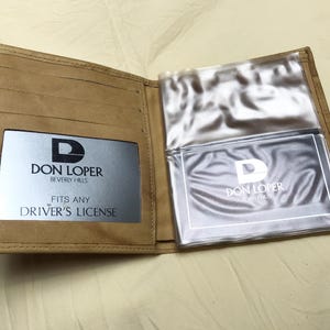 Cartera vintage de cuero de lujo Don Loper Beverly Hills: accesorio premium para hombre, regalo sin usar