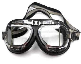 Halcyon Motorcycle Goggles BS4110 Vintage Aviator Goggles Made in England Gift for Dad