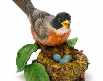 Lenox American Robin Figurine Vintage Porcelain Bird Collectible Decor