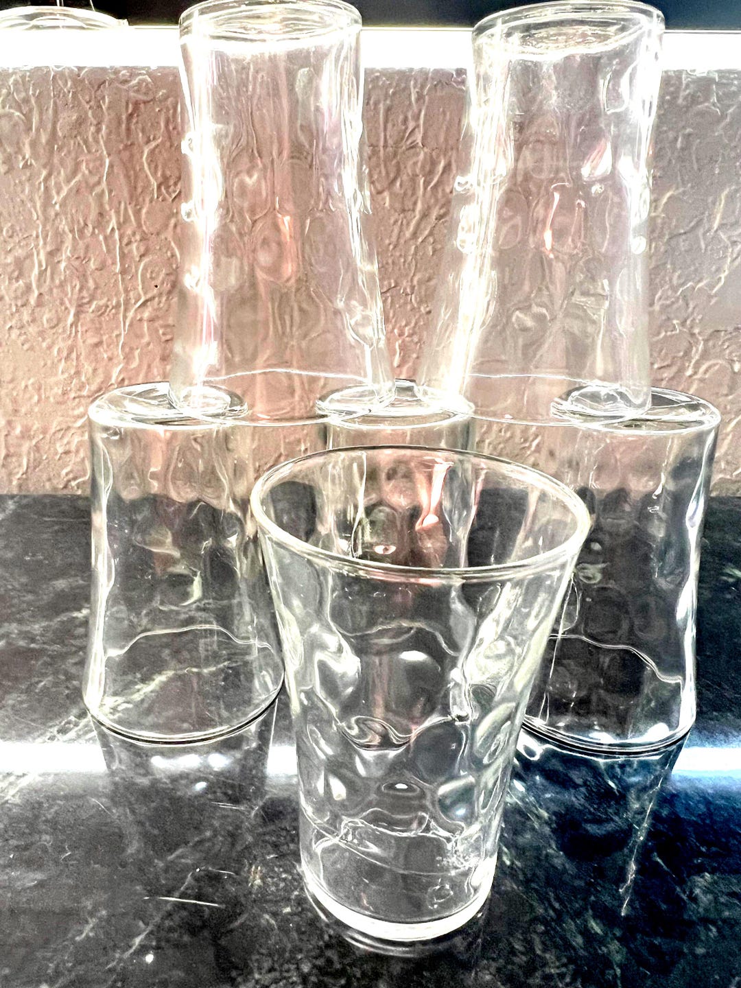 CLEARANCE Dimpled Double Shot Glasses Set - Thin Wall Drinkware for Man ...