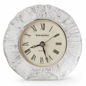 Vintage Home Crystal Sunburst Desk Clock - Germany Quartz