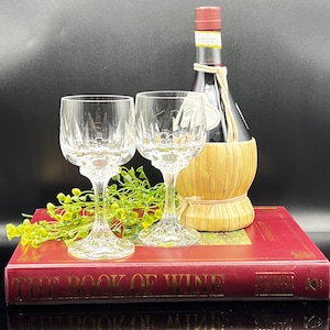 Vintage 8oz Villeroy and Boch Crystal Claret Wine Glasses Set - Arabella Pattern Elegant Stemware for Red Wine - Luxury Barware Gift