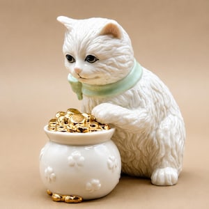 Lenox Cat Figurine Little Irish Kitty March Porcelain