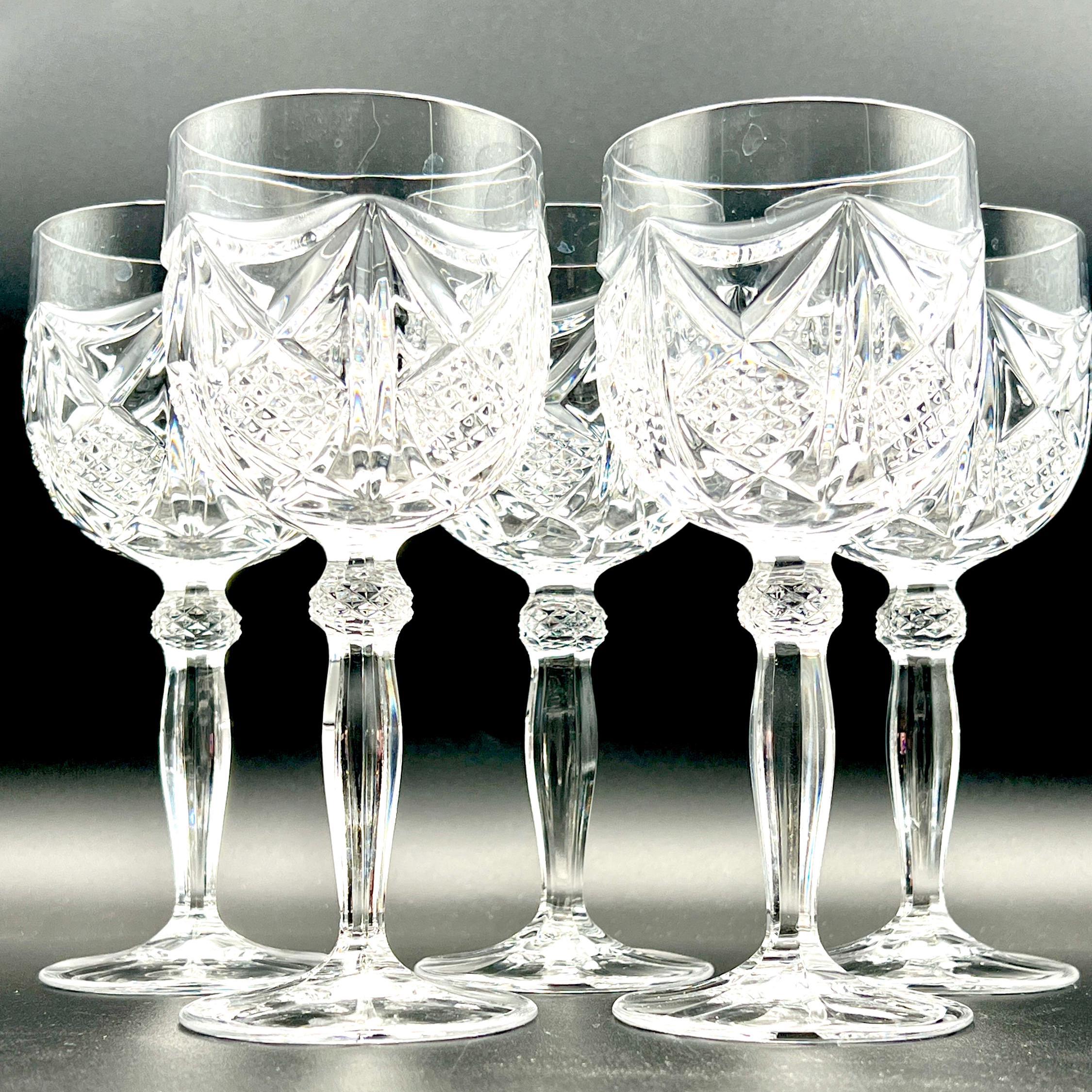 Antique German Cut Crystal Wine Glasses - Etsy