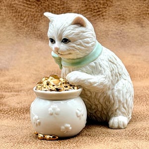 Lenox Cat Figurine - Etsy